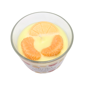 Vela Aromática Grapefruit perfumada vidro copo pote